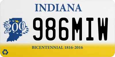 IN license plate 986MIW
