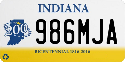 IN license plate 986MJA