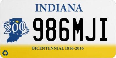 IN license plate 986MJI