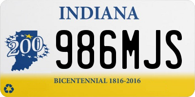 IN license plate 986MJS