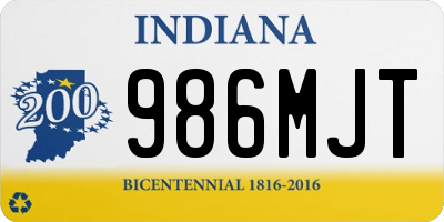 IN license plate 986MJT