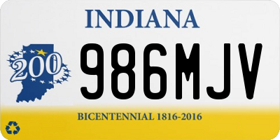 IN license plate 986MJV