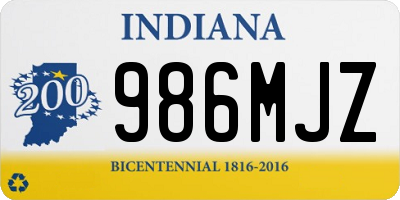 IN license plate 986MJZ