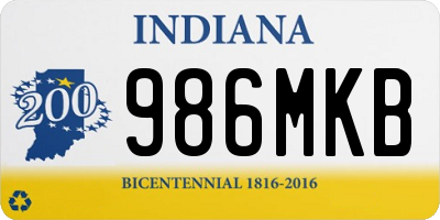 IN license plate 986MKB