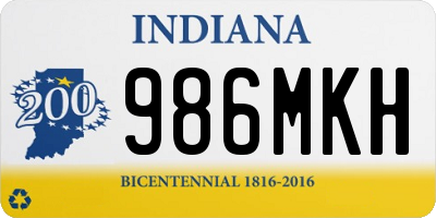 IN license plate 986MKH