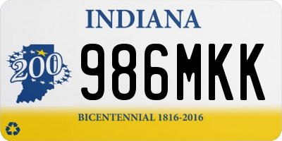 IN license plate 986MKK