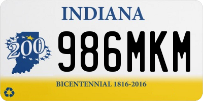 IN license plate 986MKM