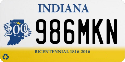 IN license plate 986MKN