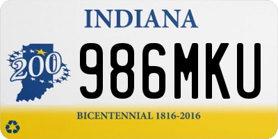 IN license plate 986MKU