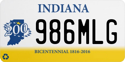 IN license plate 986MLG