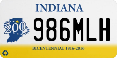 IN license plate 986MLH