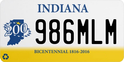 IN license plate 986MLM