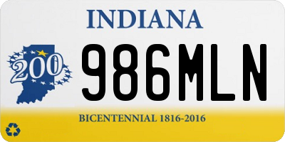 IN license plate 986MLN