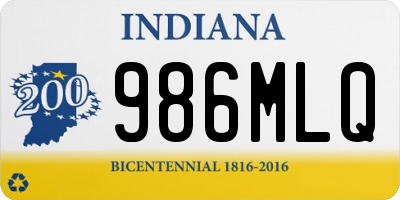 IN license plate 986MLQ