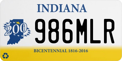 IN license plate 986MLR