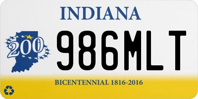 IN license plate 986MLT