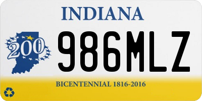 IN license plate 986MLZ