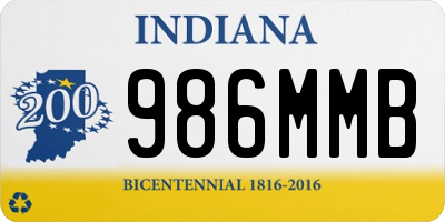 IN license plate 986MMB