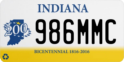 IN license plate 986MMC