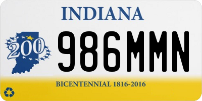 IN license plate 986MMN