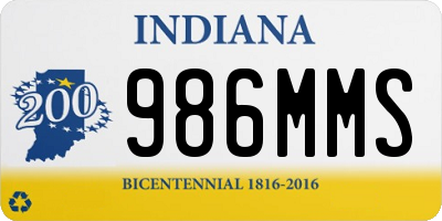 IN license plate 986MMS