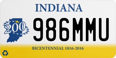 IN license plate 986MMU