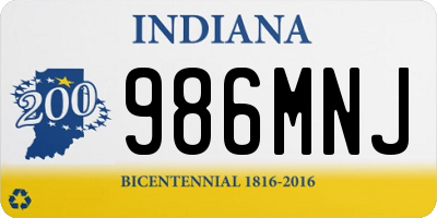 IN license plate 986MNJ