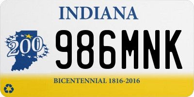 IN license plate 986MNK