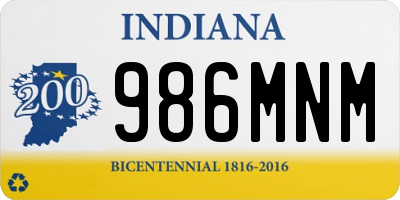 IN license plate 986MNM