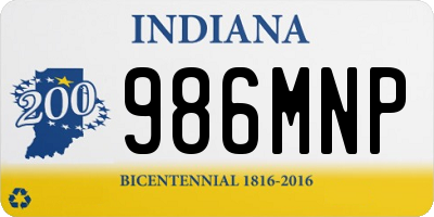 IN license plate 986MNP
