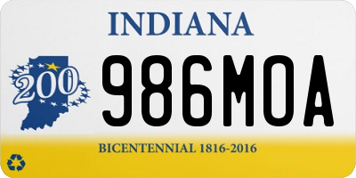 IN license plate 986MOA