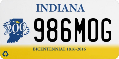 IN license plate 986MOG