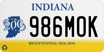 IN license plate 986MOK