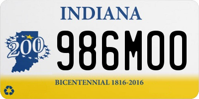 IN license plate 986MOO