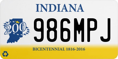 IN license plate 986MPJ