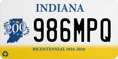 IN license plate 986MPQ