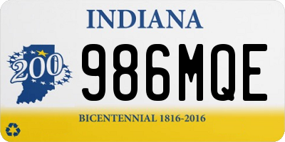 IN license plate 986MQE