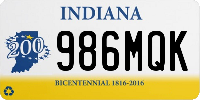 IN license plate 986MQK
