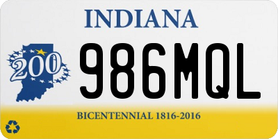 IN license plate 986MQL