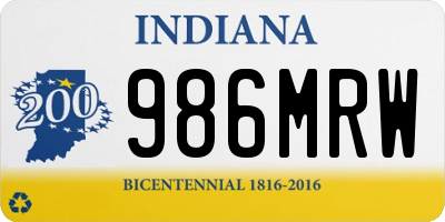 IN license plate 986MRW