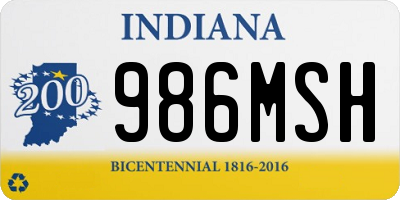 IN license plate 986MSH