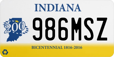 IN license plate 986MSZ