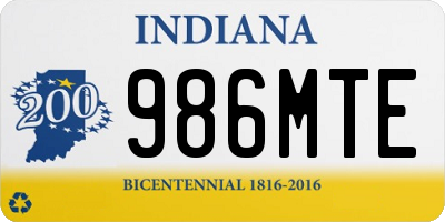 IN license plate 986MTE