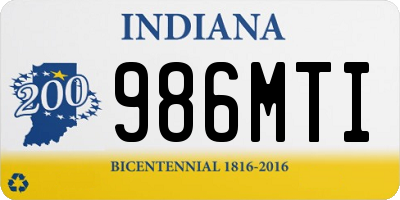 IN license plate 986MTI