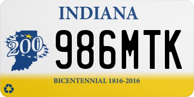 IN license plate 986MTK