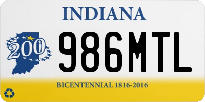 IN license plate 986MTL