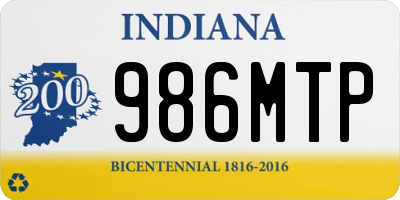 IN license plate 986MTP