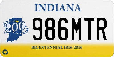 IN license plate 986MTR