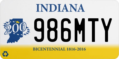 IN license plate 986MTY