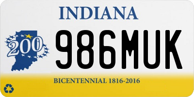 IN license plate 986MUK
